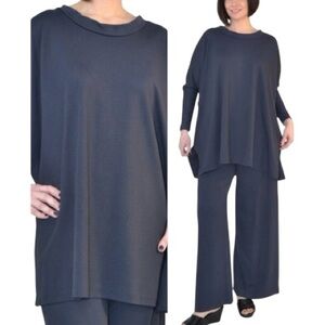 Bryn Walker Gray Modal Blend Oversized Dolman Women’s Tunic Top - Medium
